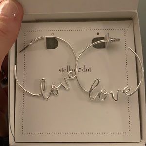 Stella and Dot -Love Hoop Earrings